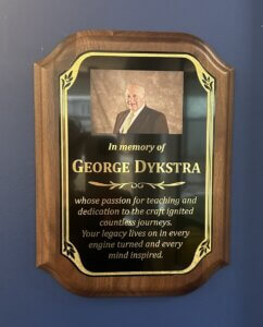 In memory of George Dykstra plaque