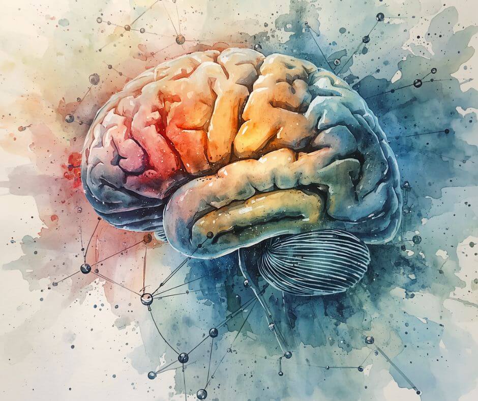watercolor pic of human brain