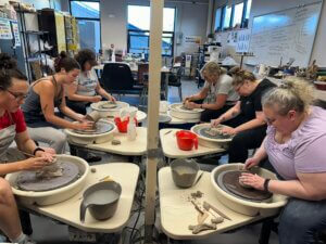 Pottery class during summer enrichment series