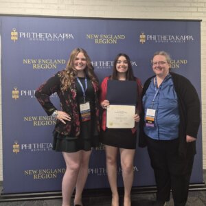 Students and advisor at PTK award ceremony